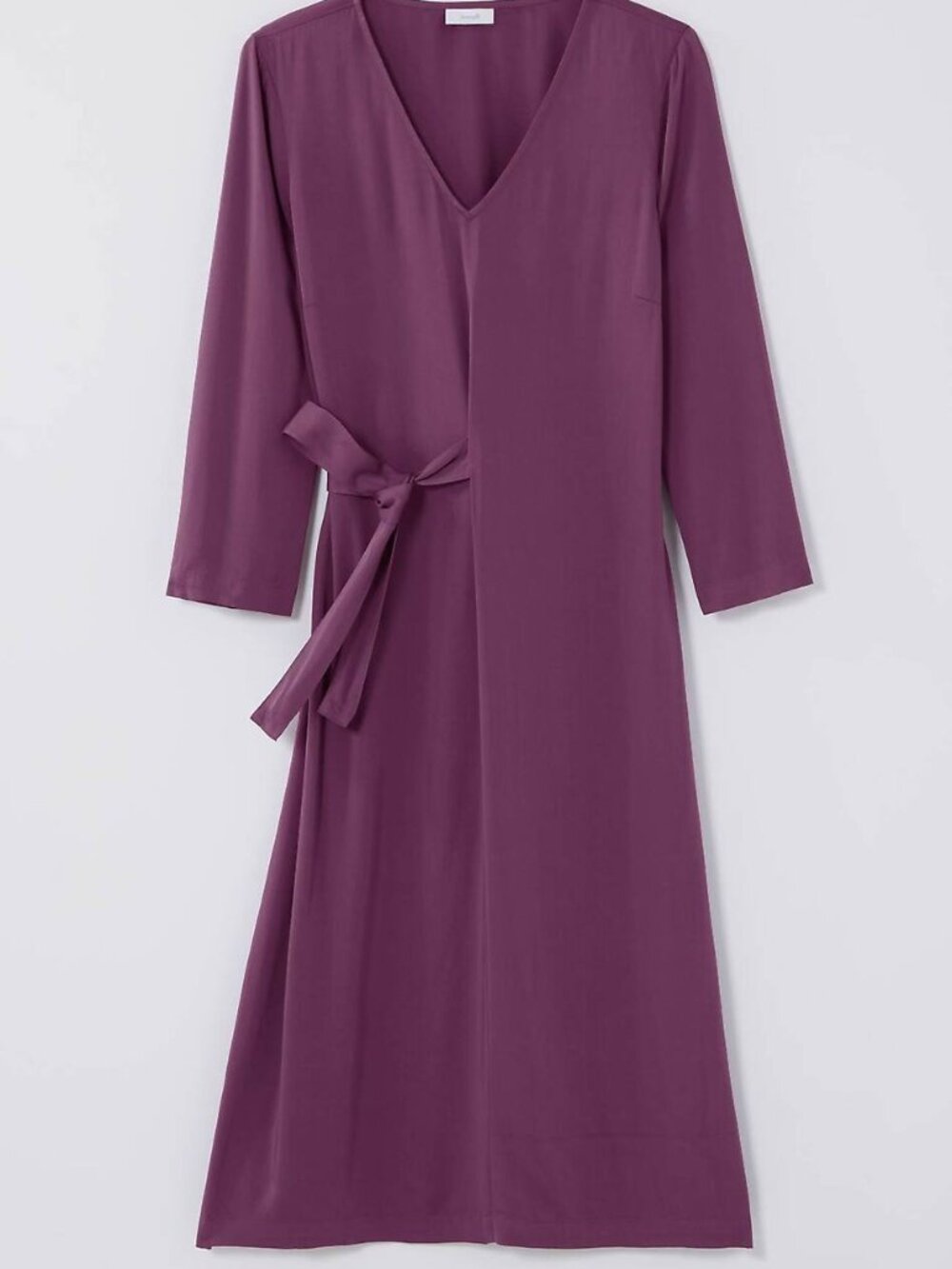 NWT J. Jill Size Small Wild Berry Purple Wrap Style V-Neck Side Tie Midi Dress